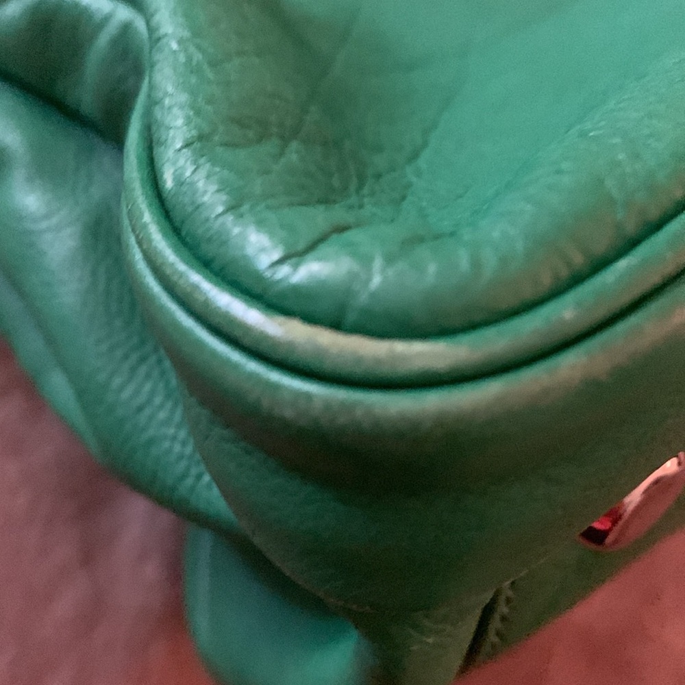 Vintage Marc Jacob’s Kelly green leather satchel. Size ~14x9 - Picture 10 of 13